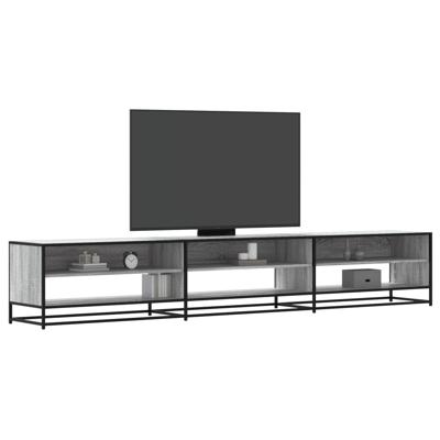 Tv-meubel 270x40x46 cm bewerkt hout grijs sonoma eikenkleurig