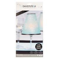 Darice • vellum shade x8 damask blue/black