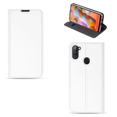Samsung Galaxy M11 | A11 | Bookcase | Wit met Pasjehouder