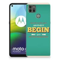 Motorola Moto G9 Power | Siliconen hoesje | met naam Quote Begin