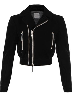 Giuseppe Zanotti veste crop Amelia en velours - Noir