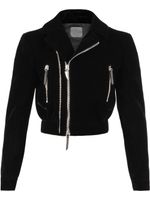 Giuseppe Zanotti veste crop Amelia en velours - Noir