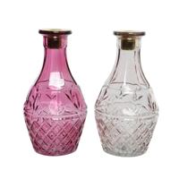 Decoris Kandelaar glas ø10-h18.5cm roze of lila
