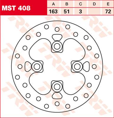TRW Remschijf, remschijven voor de moto, MST408