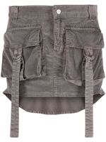 Blumarine minijupe volantée à poches cargo - Gris