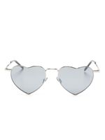 Saint Laurent Eyewear lunettes de soleil Loulou à monture cœur - Argent