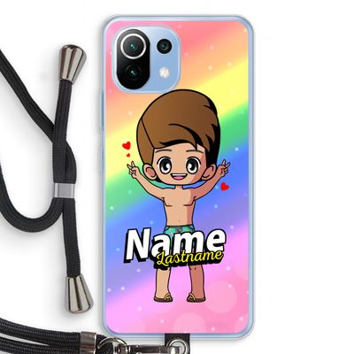 Chibi Maker man: Xiaomi Mi 11 Lite Transparant Hoesje met koord