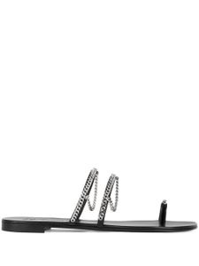 Giuseppe Zanotti sandales Catena en cuir - Noir