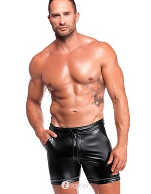 * NOIR handmade Powerwetlook Short met elastische taille, H088
