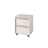 Vipack rolcontainer voor bureau London - wit - 59,7x48,1x40 cm - Leen Bakker