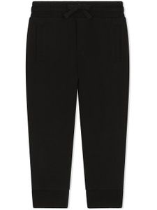 Dolce & Gabbana Kids pantalon de jogging à patch logo - Noir