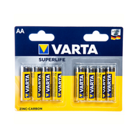 Varta Batterijen AA Superlife R06 1,5V zink-carbon 8 stuks - thumbnail