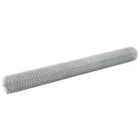 Kippengaas 25x1,5 m gegalvaniseerd staal zilverkleurig