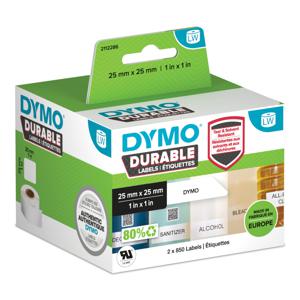 DYMO Rol met etiketten 25 x 25 mm Polypropyleen folie Wit 1700 stuk(s) Permanent hechtend 2112286 Universele etiketten, Adresetiketten