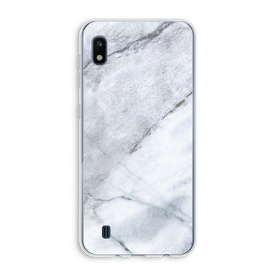 Witte marmer: Samsung Galaxy A10 Transparant Hoesje