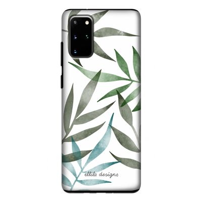 Tropical watercolor leaves: Samsung Galaxy S20 Plus Tough Case