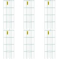 VEVOR Tomatenkooien 37 x 37 x 100 cm Set van 6 vierkante plantensteunkooien Robuuste groene tomatentorens van PVC-gecoat staal voor het beklimmen van groenten, planten, bloemen en fruit