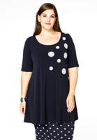 Yoek Tuniek wide bot pailletten | Blauw | Maat 54/56