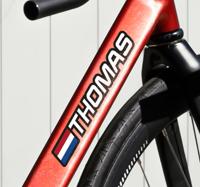 Vlag overgang in fiets naamsticker