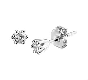 TFT Oorknoppen Diamant 0.20ct (2x0.10ct) H SI Witgoud Glanzend