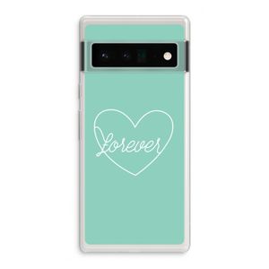 Forever heart pastel: Google Pixel 6 Pro Transparant Hoesje