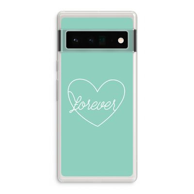 Forever heart pastel: Google Pixel 6 Pro Transparant Hoesje