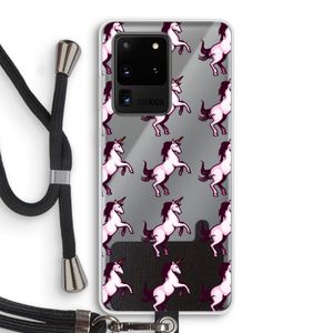 Musketon Unicorn: Samsung Galaxy S20 Ultra Transparant Hoesje met koord