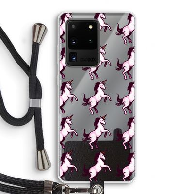 Musketon Unicorn: Samsung Galaxy S20 Ultra Transparant Hoesje met koord