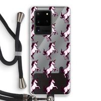 Musketon Unicorn: Samsung Galaxy S20 Ultra Transparant Hoesje met koord
