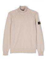 Stone Island Junior pull col roulé à motif Compass signature - Tons neutres