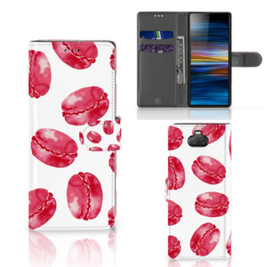 Sony Xperia 10 Book Cover Pink Macarons