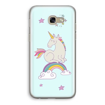 Regenboog eenhoorn: Samsung Galaxy A5 (2017) Transparant Hoesje