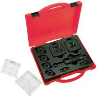 TOOLCRAFT TO-9610284 Ponsinzetstukken Stanzformen: Ø22-34,3mm (Rundes Loch), Quadratische Stanzform:33.5 und 45 mm