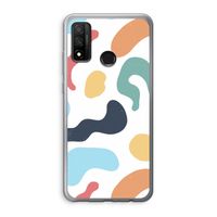 Memphis Shapes Blue: Huawei P Smart (2020) Transparant Hoesje