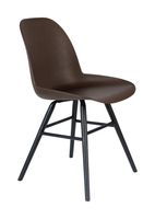 Zuiver Eetkamerstoel 'Albert Kuip' Gerecycled kunststof, kleur Coffee