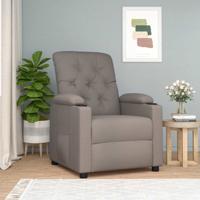 Fauteuil verstelbaar stof taupe