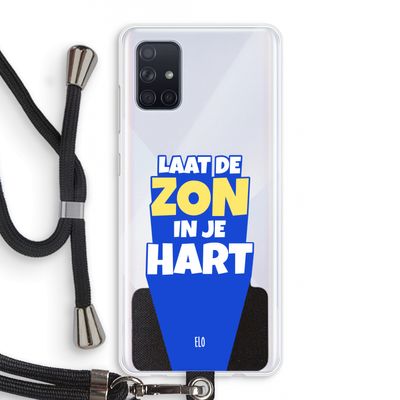 Laat de zon in je hart: Samsung Galaxy A71 Transparant Hoesje met koord