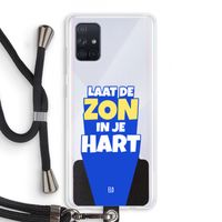 Laat de zon in je hart: Samsung Galaxy A71 Transparant Hoesje met koord