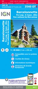 Wandelkaart - Topografische kaart 3540OTR Barcelonnette | IGN - Instit