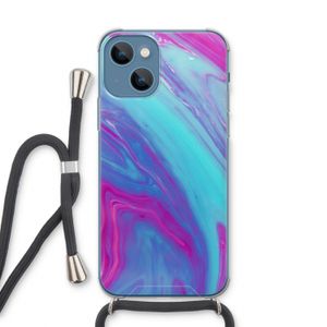 Zweverige regenboog: iPhone 13 Transparant Hoesje met koord