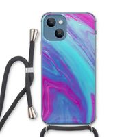 Zweverige regenboog: iPhone 13 Transparant Hoesje met koord