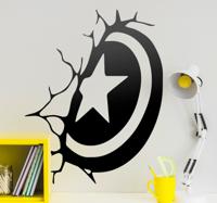 Muurstickers superhelden Captain america shield - thumbnail