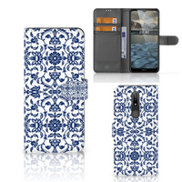 Nokia 2.4 Hoesje Flower Blue