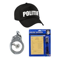 Politie verkleed set pet met accessoires voor kinderen - thumbnail