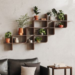 Umbra Montage Shelf Rekschap Muur gemonteerd Hout Bruin