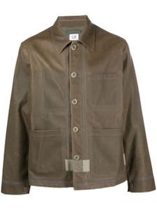 C.P. Company veste boutonnée à logo imprimé - Vert