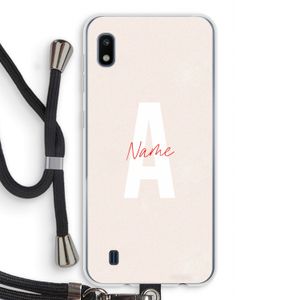 Strawberry Milkshake: Samsung Galaxy A10 Transparant Hoesje met koord