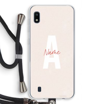 Strawberry Milkshake: Samsung Galaxy A10 Transparant Hoesje met koord