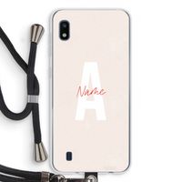 Strawberry Milkshake: Samsung Galaxy A10 Transparant Hoesje met koord