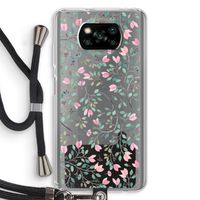 Sierlijke bloemen: Xiaomi Poco X3 NFC Transparant Hoesje met koord